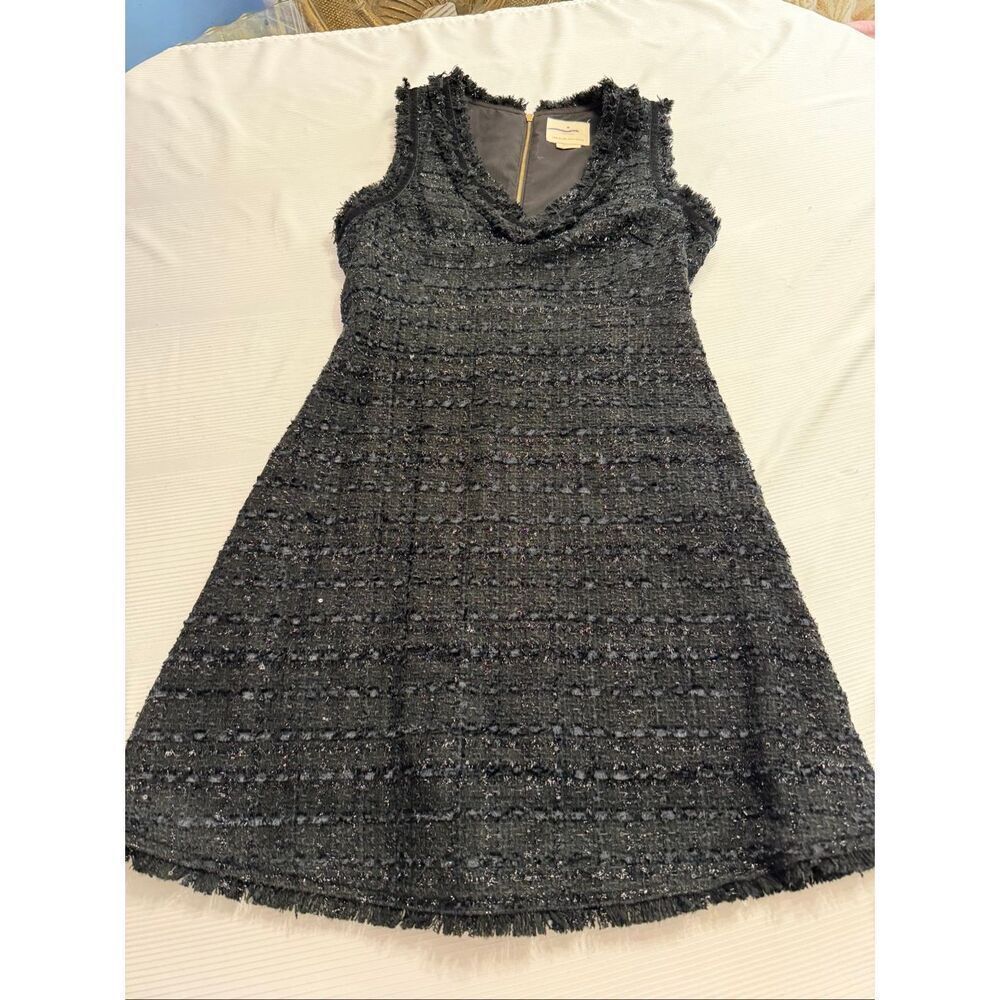 KATE SPADE NY Black Sparkle Tweed Dress Holiday Sz 6 Dashing Beauty